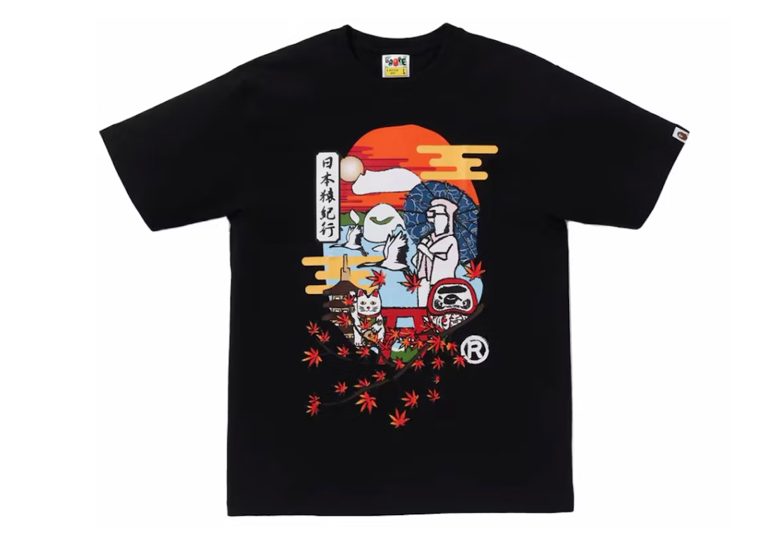 BAPE Japan Culture Ape Head Tee (FW23) Black