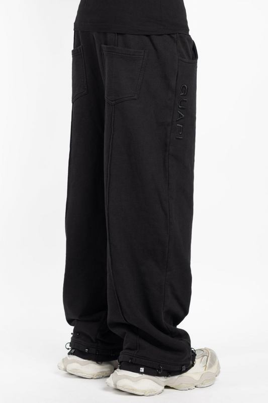 Guapi All Black Piercing Sweat Pants