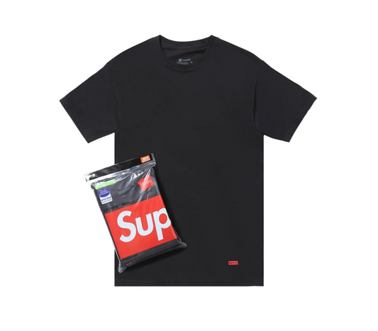 Supreme Hanes Tagless Tees (3 Pack) Black