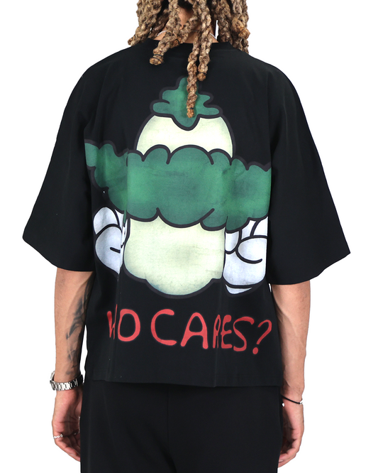 EVOL+VE Krusty The Clown "Who Cares?" Boxy Tee Black