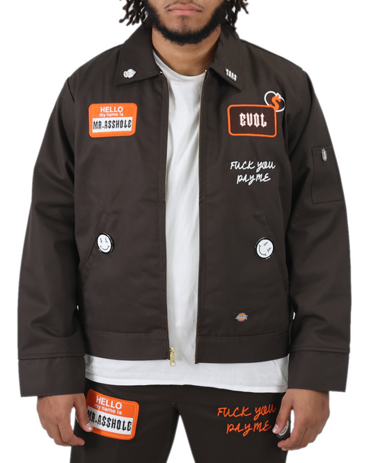 EVOL  Mr.Ass Hole Dickies New EditIon jacket Brown