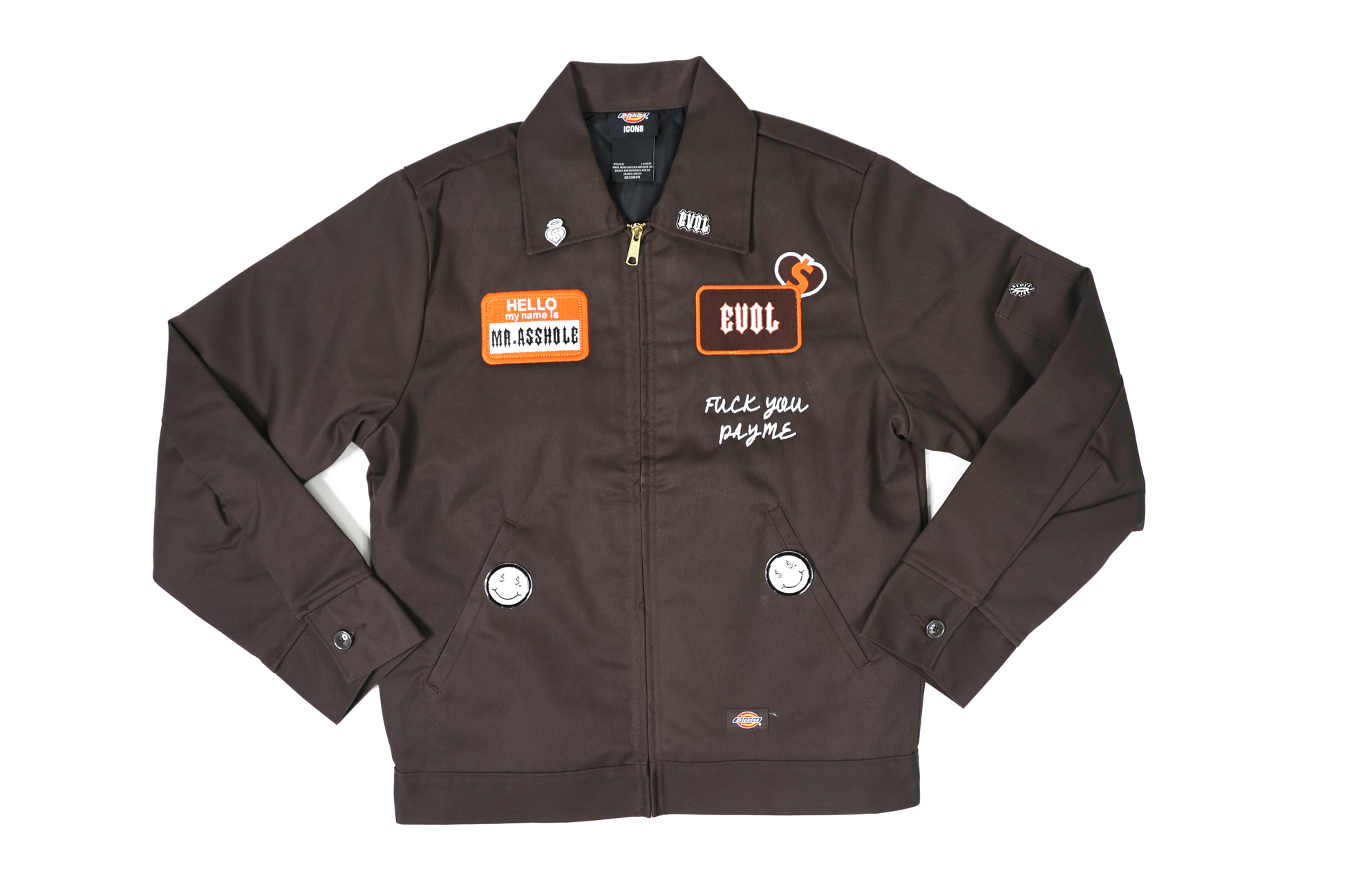 EVOL Mr.Ass Hole Dickies New EditIon jacket Brown