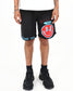 EVOL I BLAME YOU WASHED SWEATSHORTS BLACK/RED