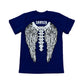 Lonely Nights EST. 2021 Wings Tee Blue/White