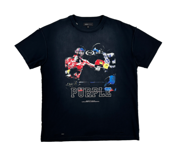 Purple Brand Textured Inside Out Tee Boxing
