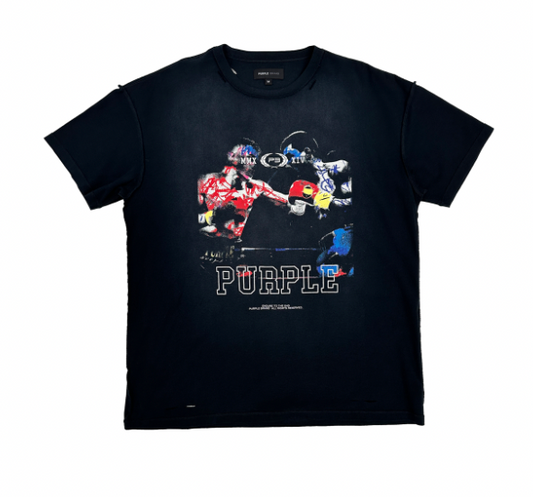 Purple Brand Textured Inside Out Tee Boxing