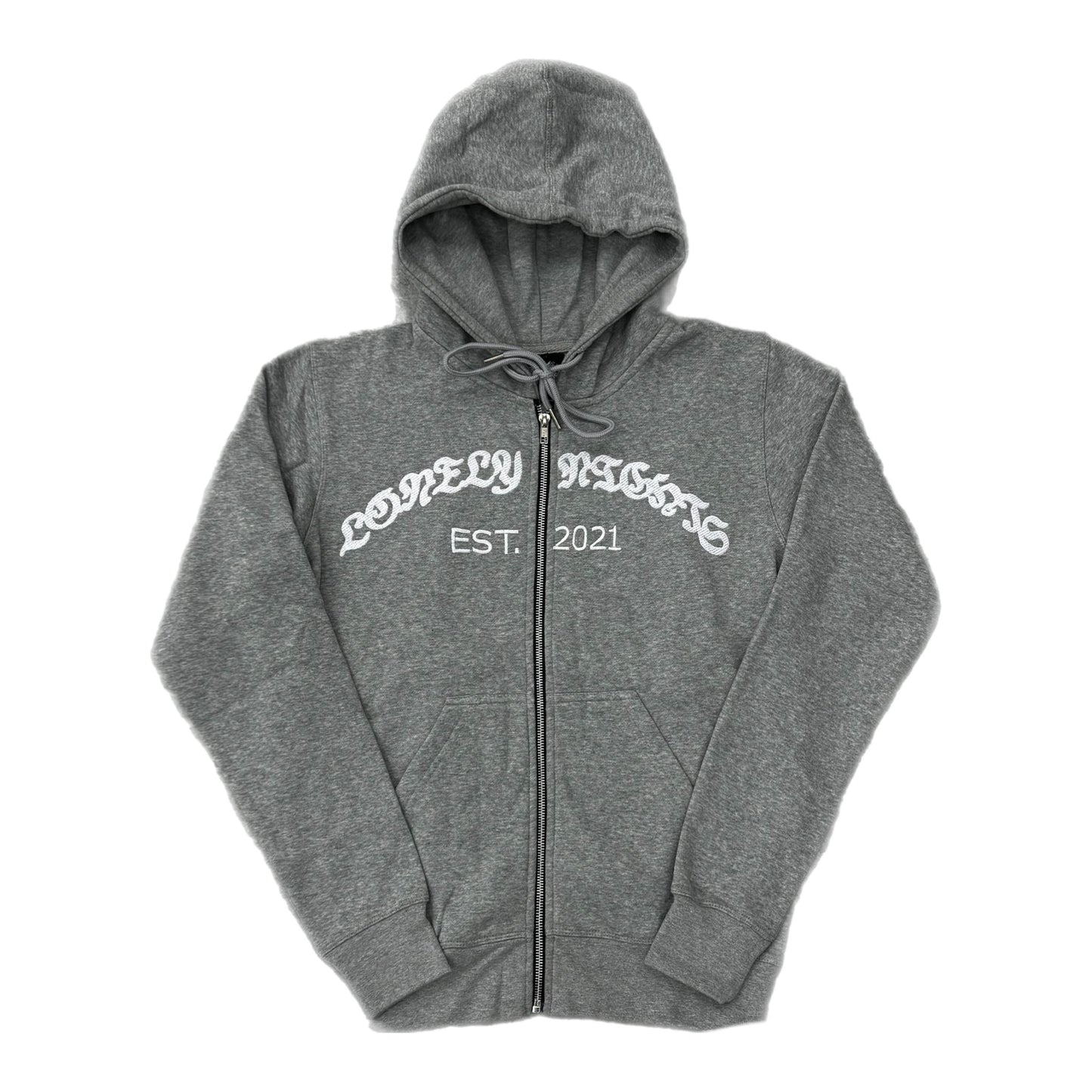 Lonely Nights EST. 2021 Wings Hoodie Grey