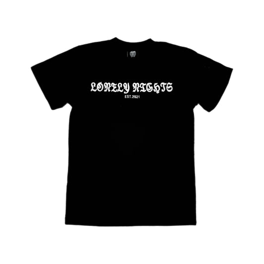 Lonely Nights EST. 2021 Wings Tee Black/White