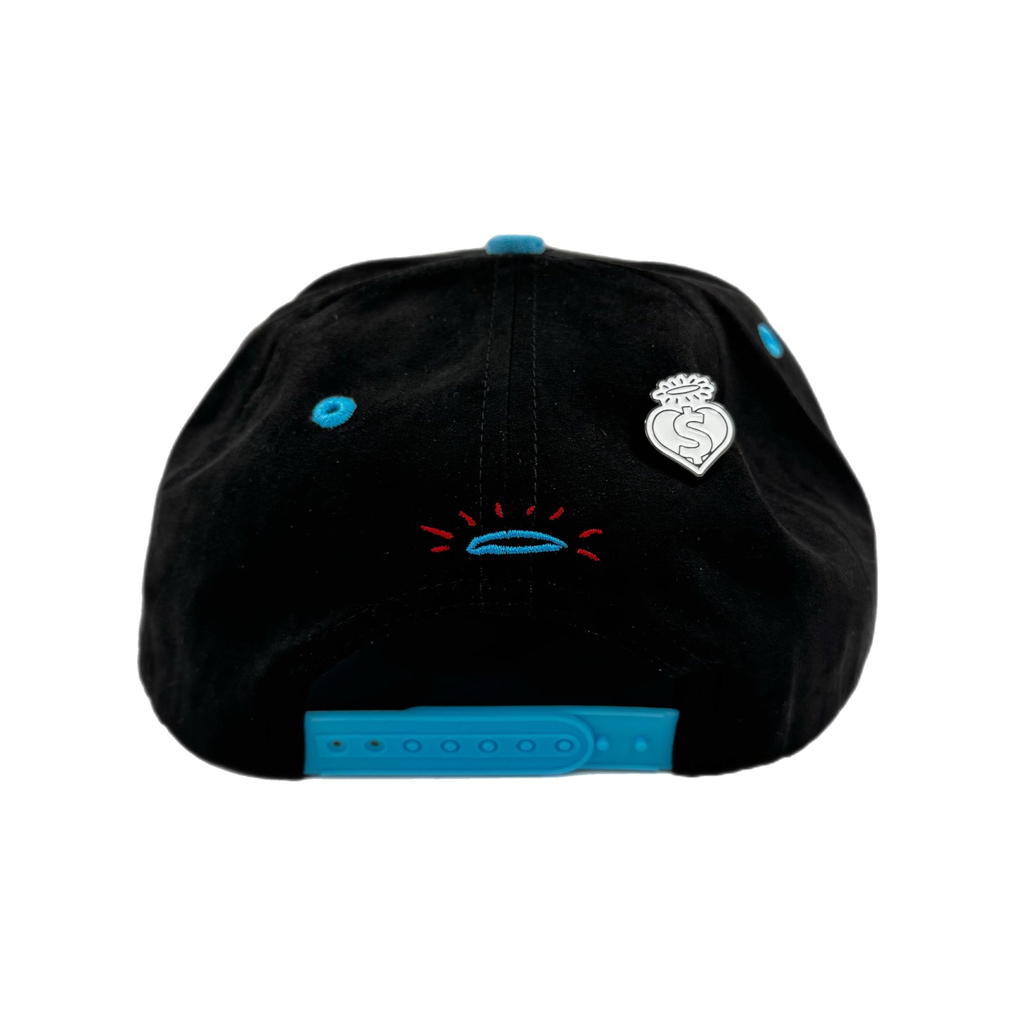 EVOL I BLAME YOU SNAPBACK HAT BLACK/BLUE (SUEDE)