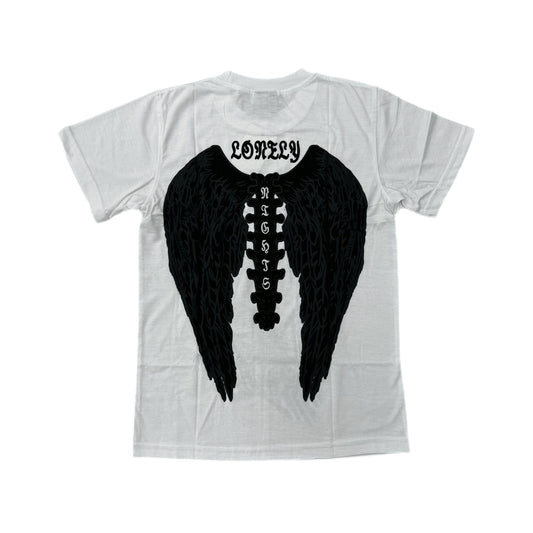 Lonely Nights Hawk Tee White/Black