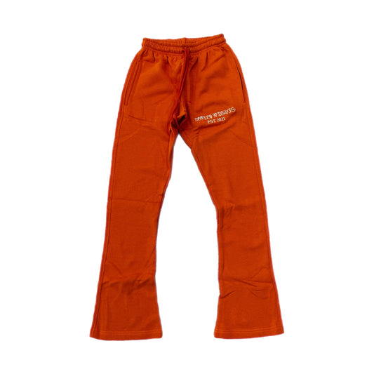 Lonely Nights EST. 2021 Flare Sweatpants Orange