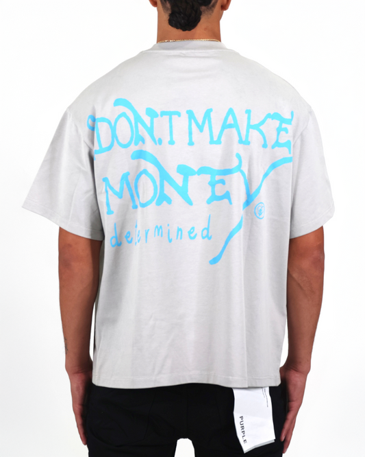 EVOL+VE Scared Money Don't Make Money Heavy Tee Grey