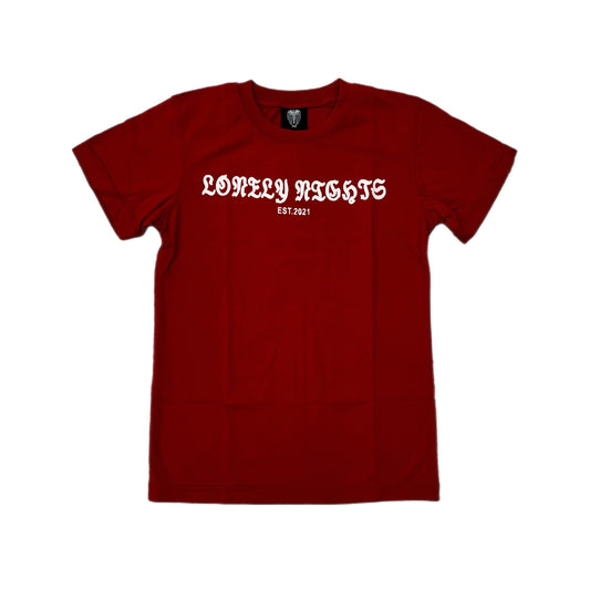 Lonely Nights EST. 2021 Wings Tee Red/White