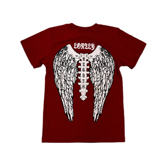 Lonely Nights EST. 2021 Wings Tee Red/White