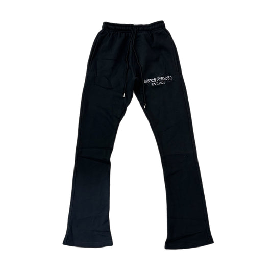 Lonely Nights EST. 2021 Flare Sweatpants Black