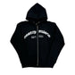 Lonely Nights EST. 2021 Zip Up Wings Hoodie Black