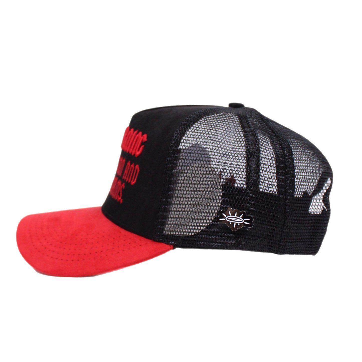 EVOL Sip Lean Trucker Hat Black/Red (Suede Edition)