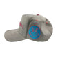 EVOL I BLAME YOU SNAPBACK HAT GREY/PINK (SUEDE)