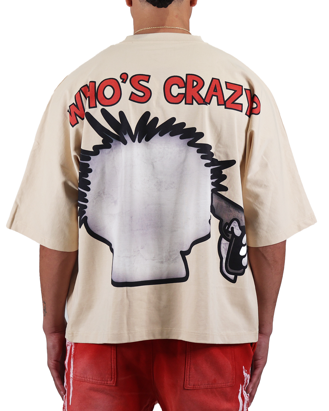 EVOL+VE Donald Duck "Who's Crazy?" Boxy Tee White