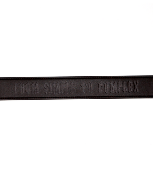 EVOL+VE 'FROM SIMPLE TO COMPLEX' LEATHER BELT BROWN