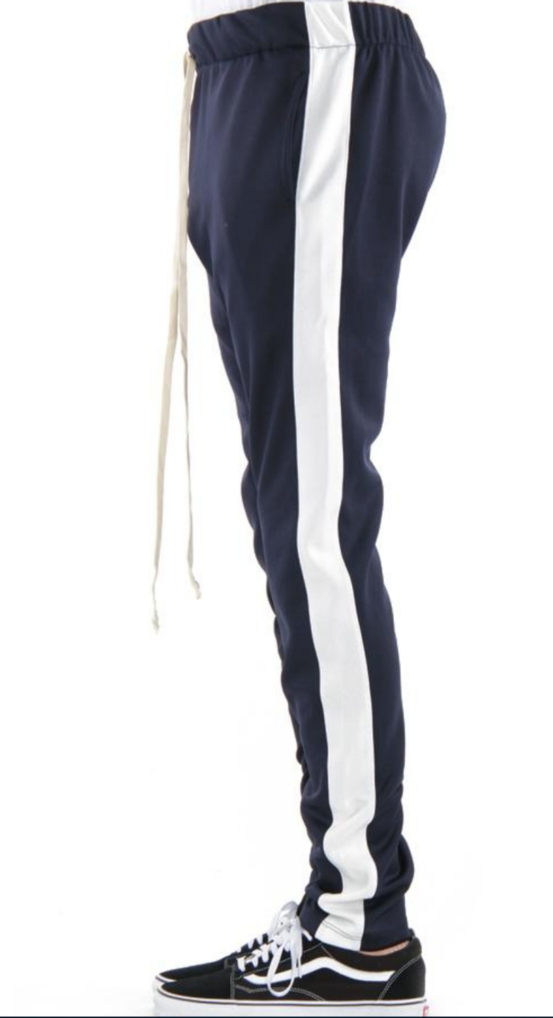 EPTM TRACK PANTS NAVY IVORY WHITE STRIPE metta.pt