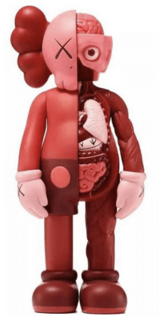 KAWS RED COMPANION FLAYED OPEN FIGURE