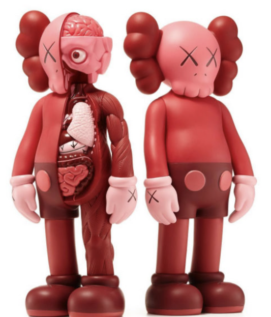 KAWS RED COMPANION FLAYED OPEN FIGURE