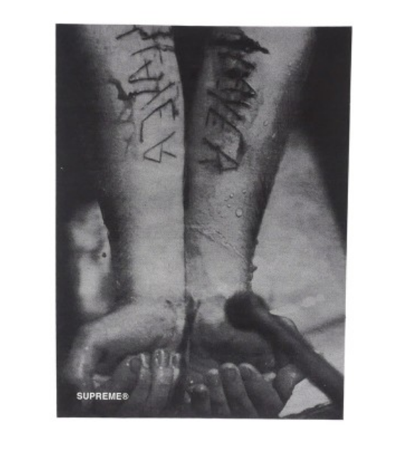 Supreme nan online goldin sticker