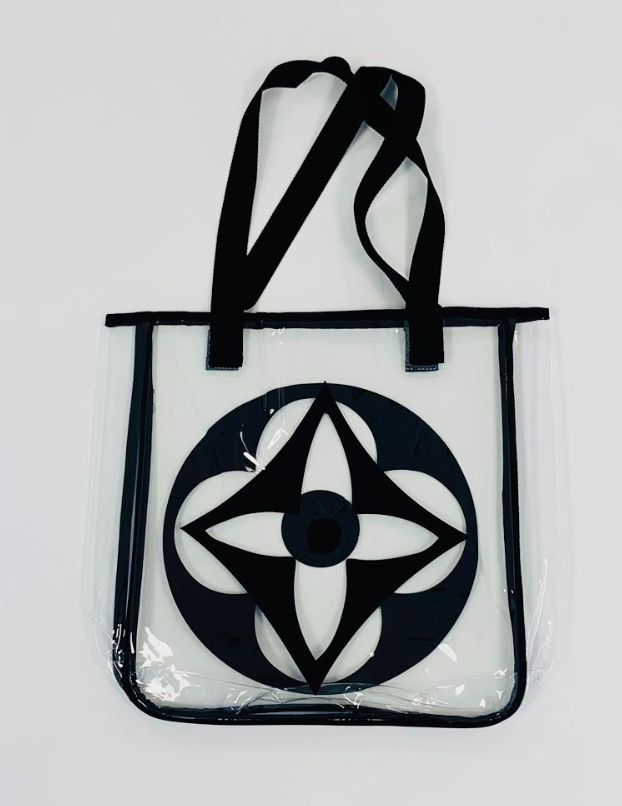 Chinatown Market - Flower PVC Tote - Clear / Black