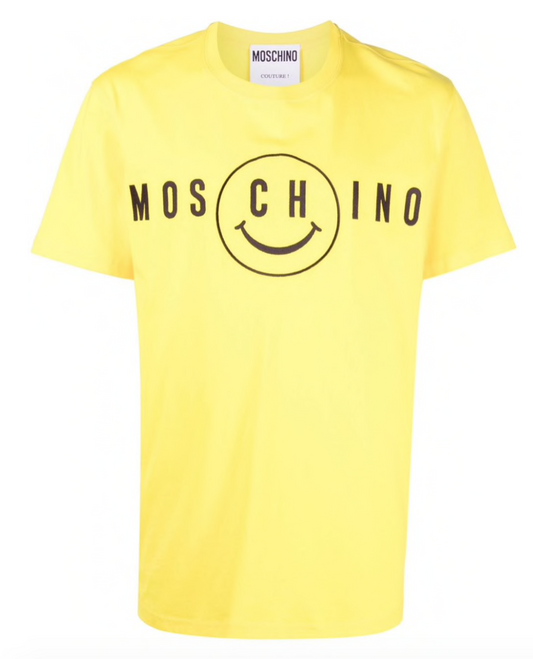 Moschino Smile Logo Yellow Tee