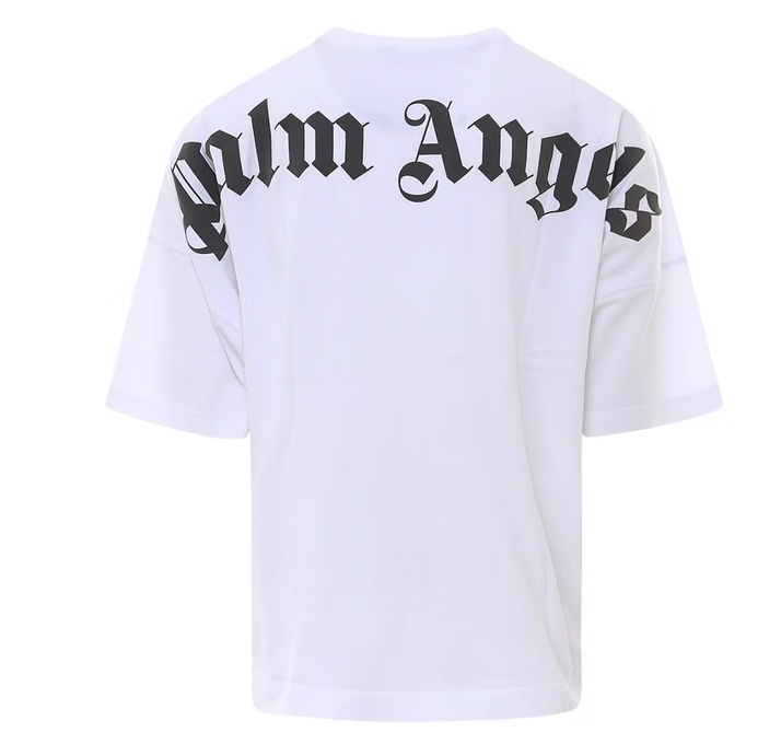 Palm Angels Logo Print White Shirt
