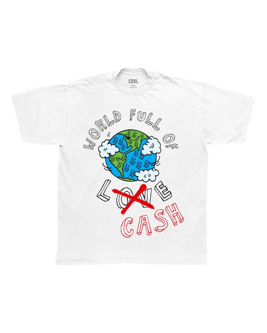 EVOL WORLD CHANGE TEE WHITE/BLUE/GREEN