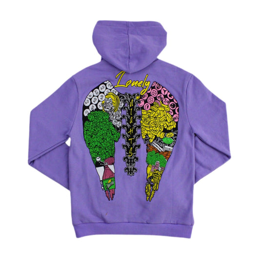 Lonely Nights Numb 2 Pain Hoodie Purple C