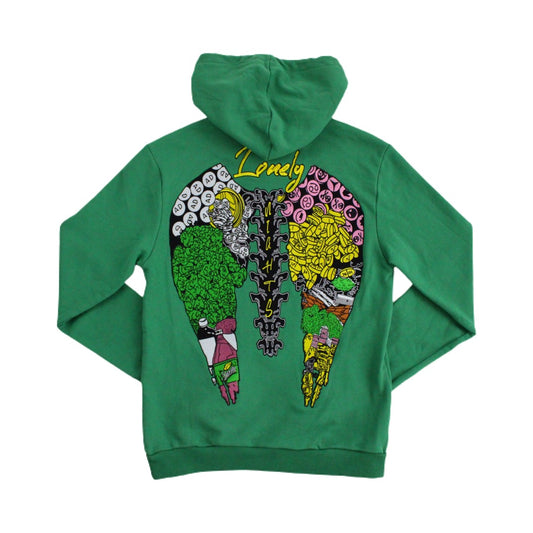 Lonely Nights Numb 2 Pain Hoodie Green C
