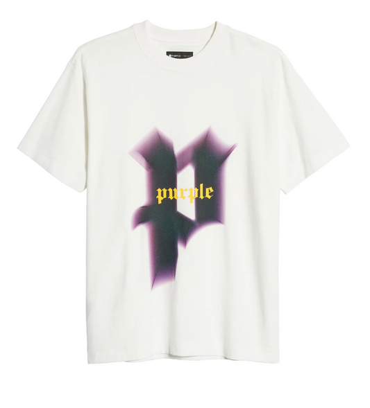 Purple Brand Textured Jersey SS Tee Zoom BrillianT White