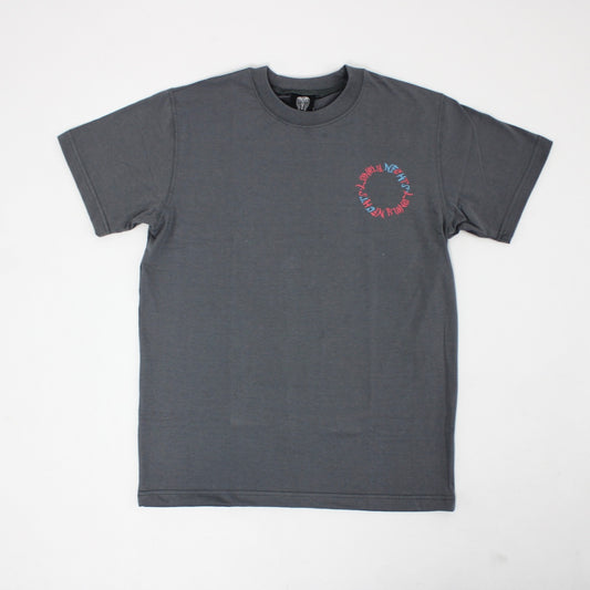 Lonely Nights Circle Logo Wings Tee Grey/Blue/Pink