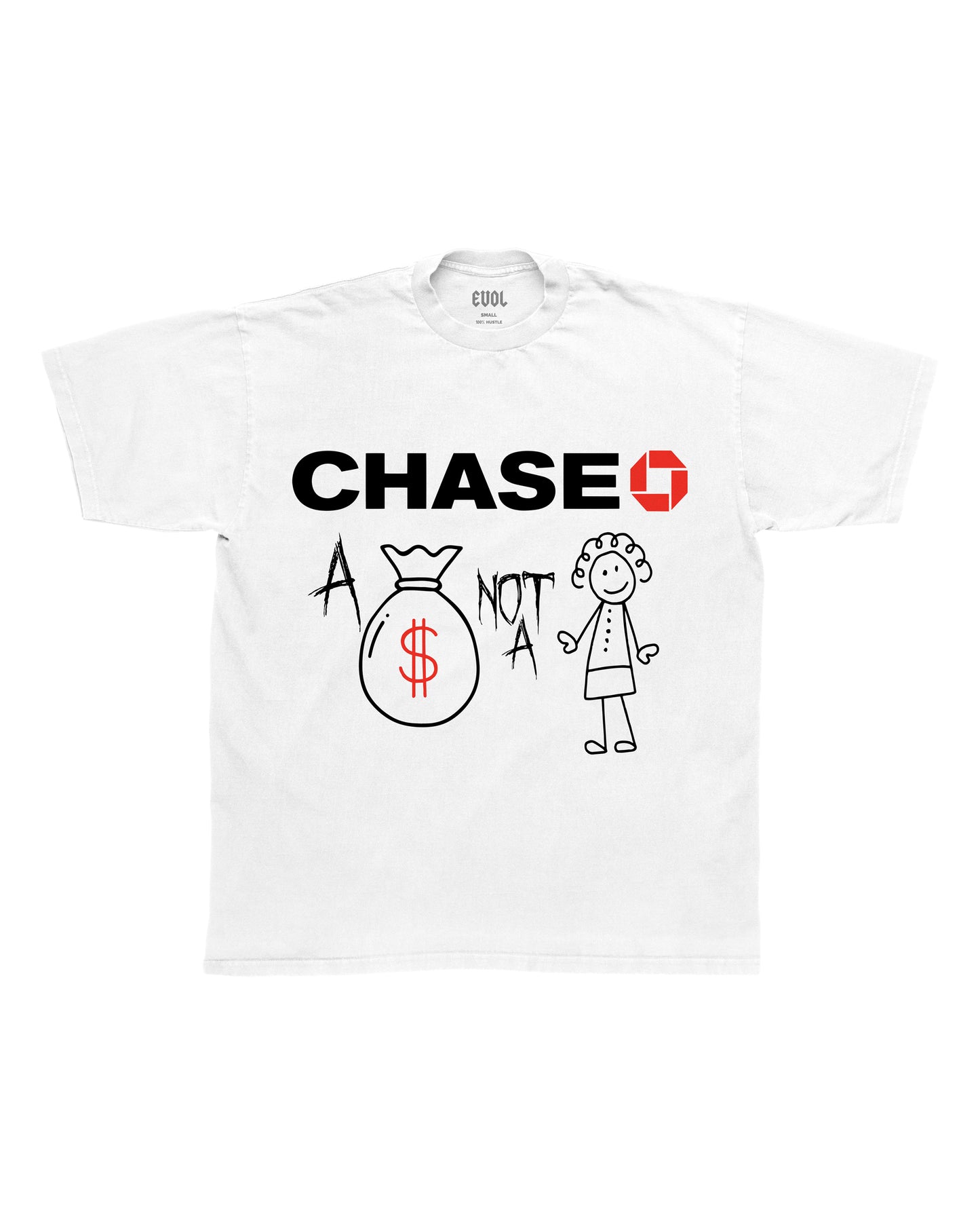 Evol Chase Tee White Red