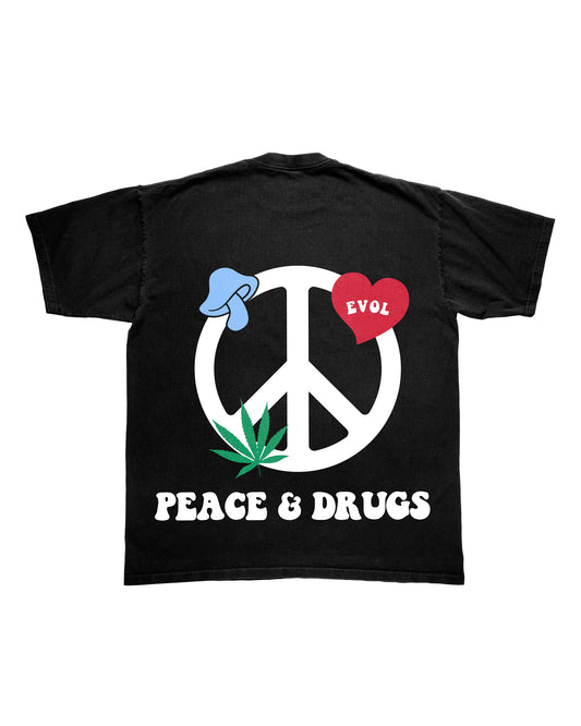 EVOL Peace Shirt Black And Yellow