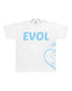 EVOL Side Logo Shirt White And Baby Blue