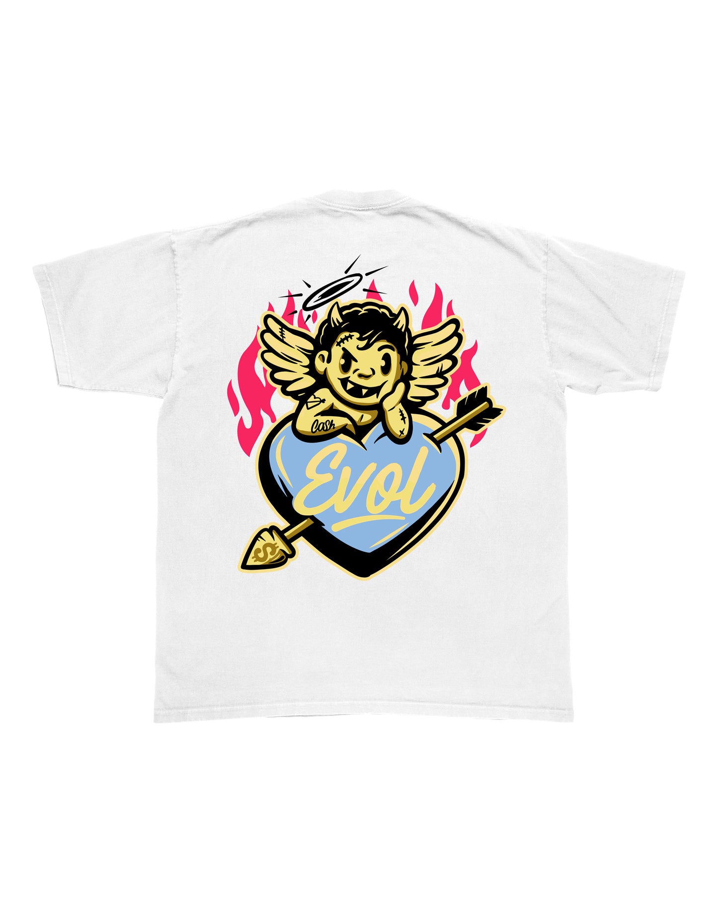 EVOL Little Devil White Shirt With Pink