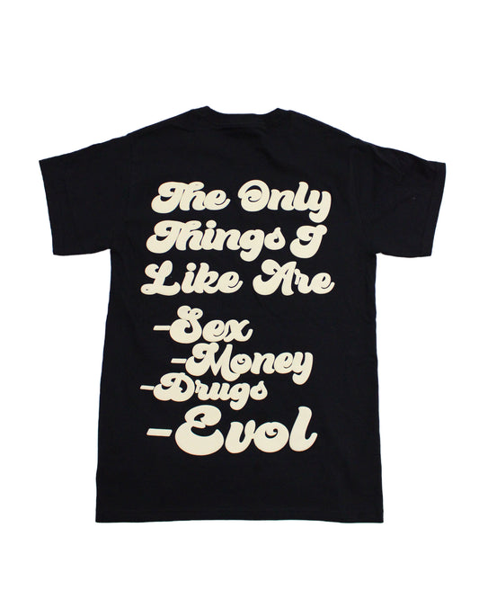 EVOL F*ck Love Shirt Black and Cream