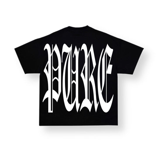 Pain is Pure Skull 'Pure' Logo Tee Black