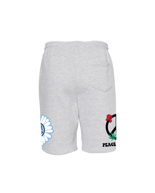 EVOL Peace Shorts Grey And Baby Blue