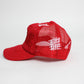 PAIN IS PURE 'PURE' LOGO NEEDLE REPAIR TRUCKER HAT RED/RED