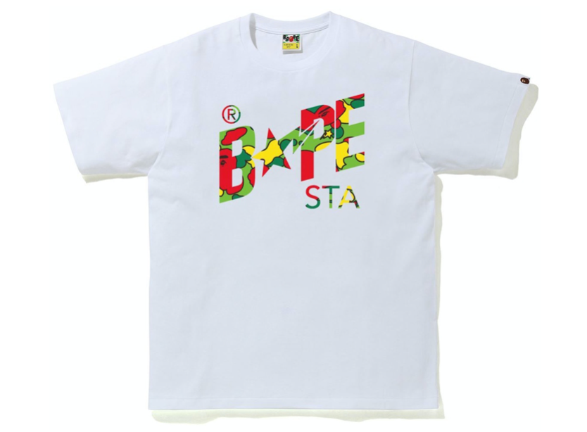 BAPE Sta Camo Bape Sta Logo Tee White/Multi