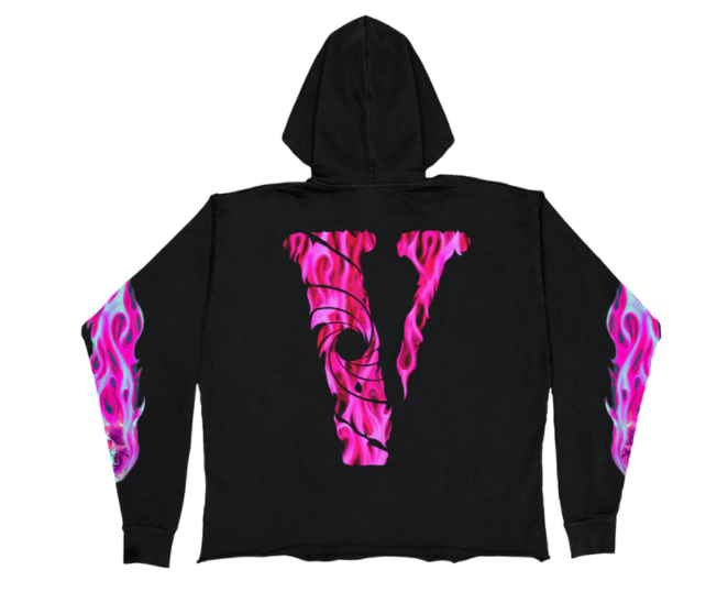 Pink vlone outlet hoodie