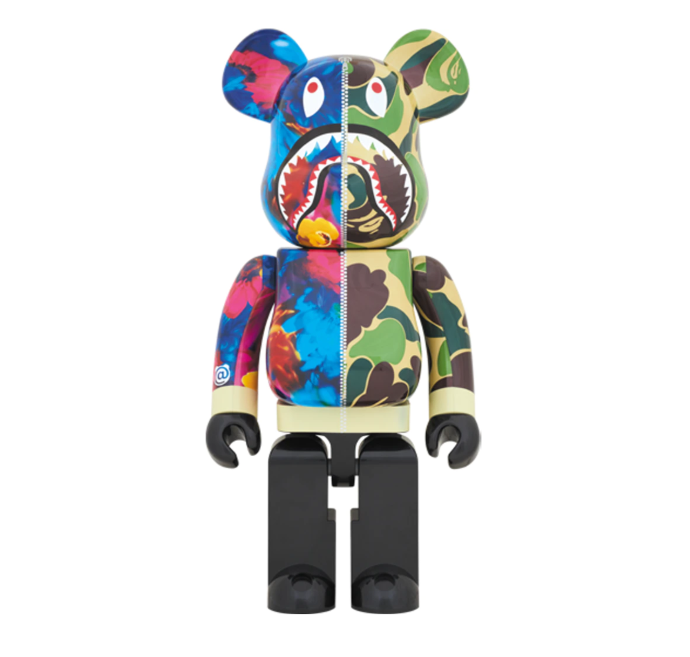 Bearbrick x Bape x Mika Ninagawa Shark 1000% Green – Upper Level 916