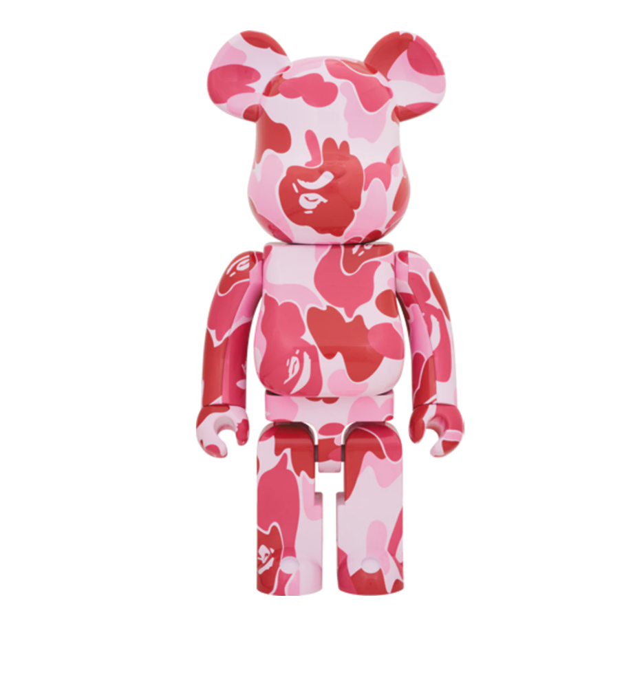Bearbrick x A Bathing Ape ABC Camo 1000% Pink