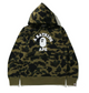 BAPE 1ST Camo College Pullover Hoodie GREEN