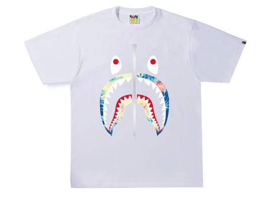 BAPE Tie Dye Shark Tee White/Multi